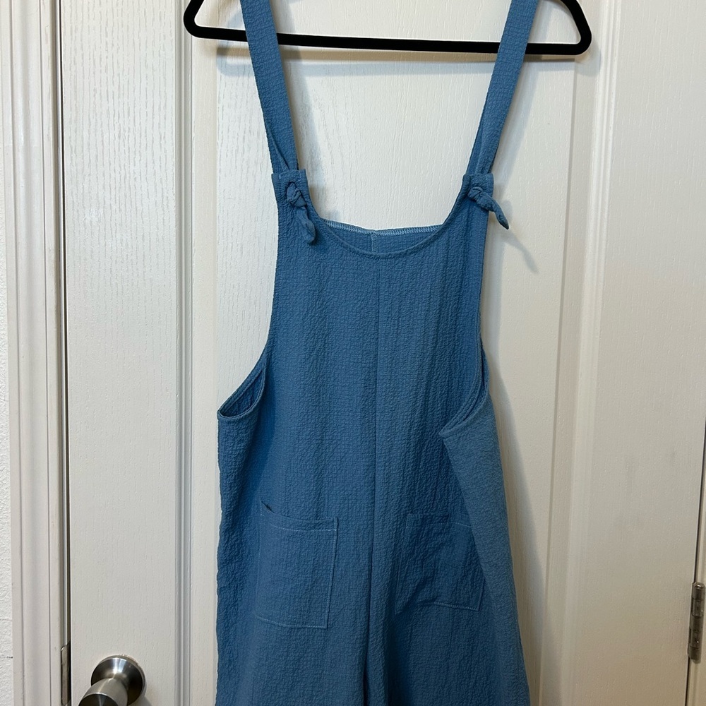 Blue Women’s One-Piece Overalls Romper